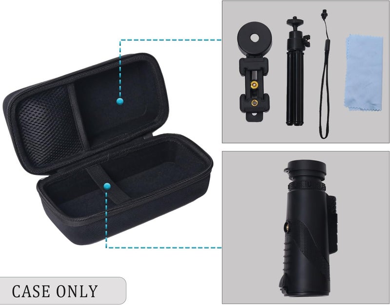 inDomit Store حافظة سفر واقية صلبة متوافقة مع منظار Vortex Optics Solo 8x36 و10x25 / منظار ROXANT Grip Scope View - Image 4